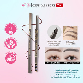 FAVEKISS Bút chì lông mày lâu dài, siêu mịn, không thấm nước, chống mồ hôi Đường viền chính xác lông mày tự nhiên