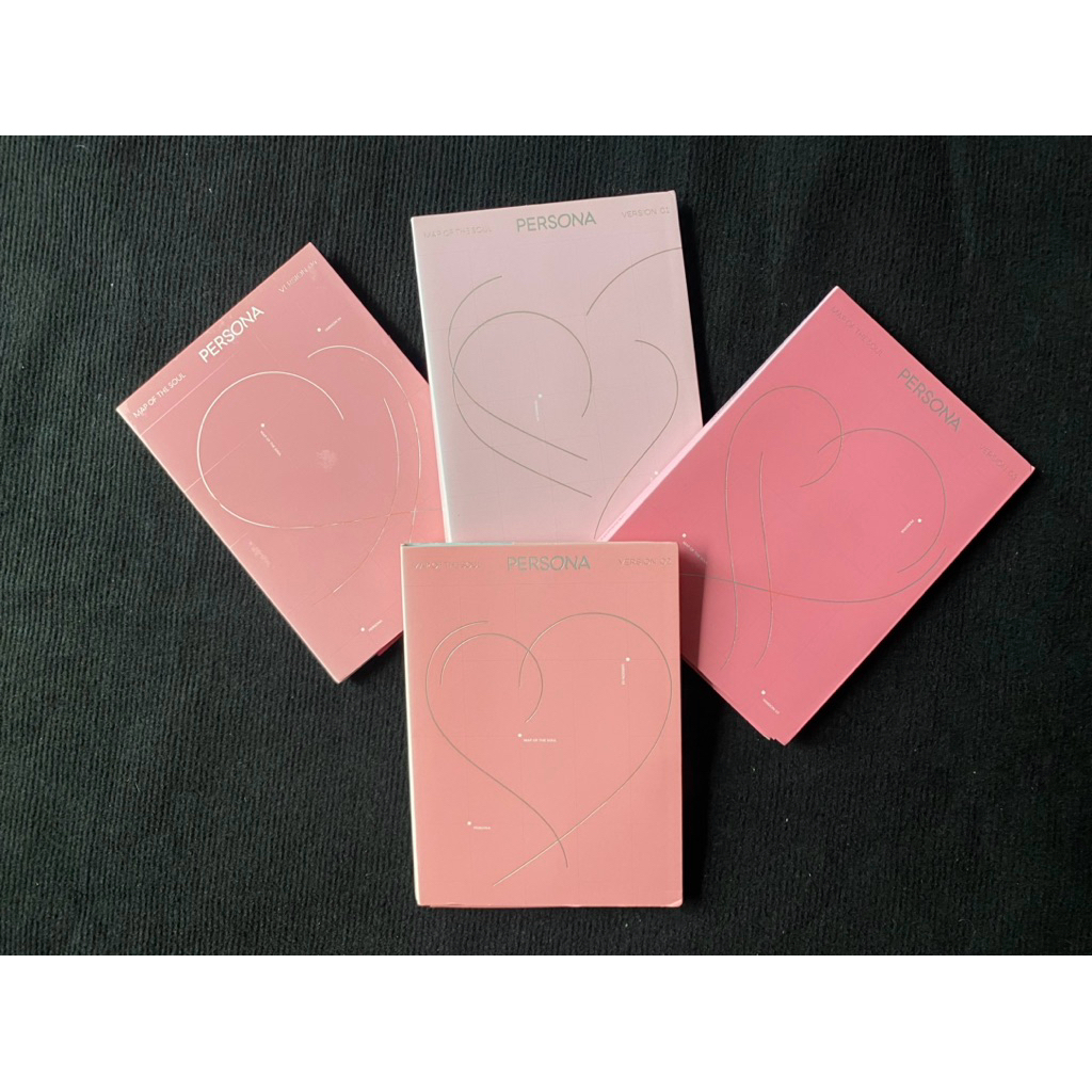 set 4 ver BTS mini Album Persona đầy đủ đồ như hình., không bao gồm photocard