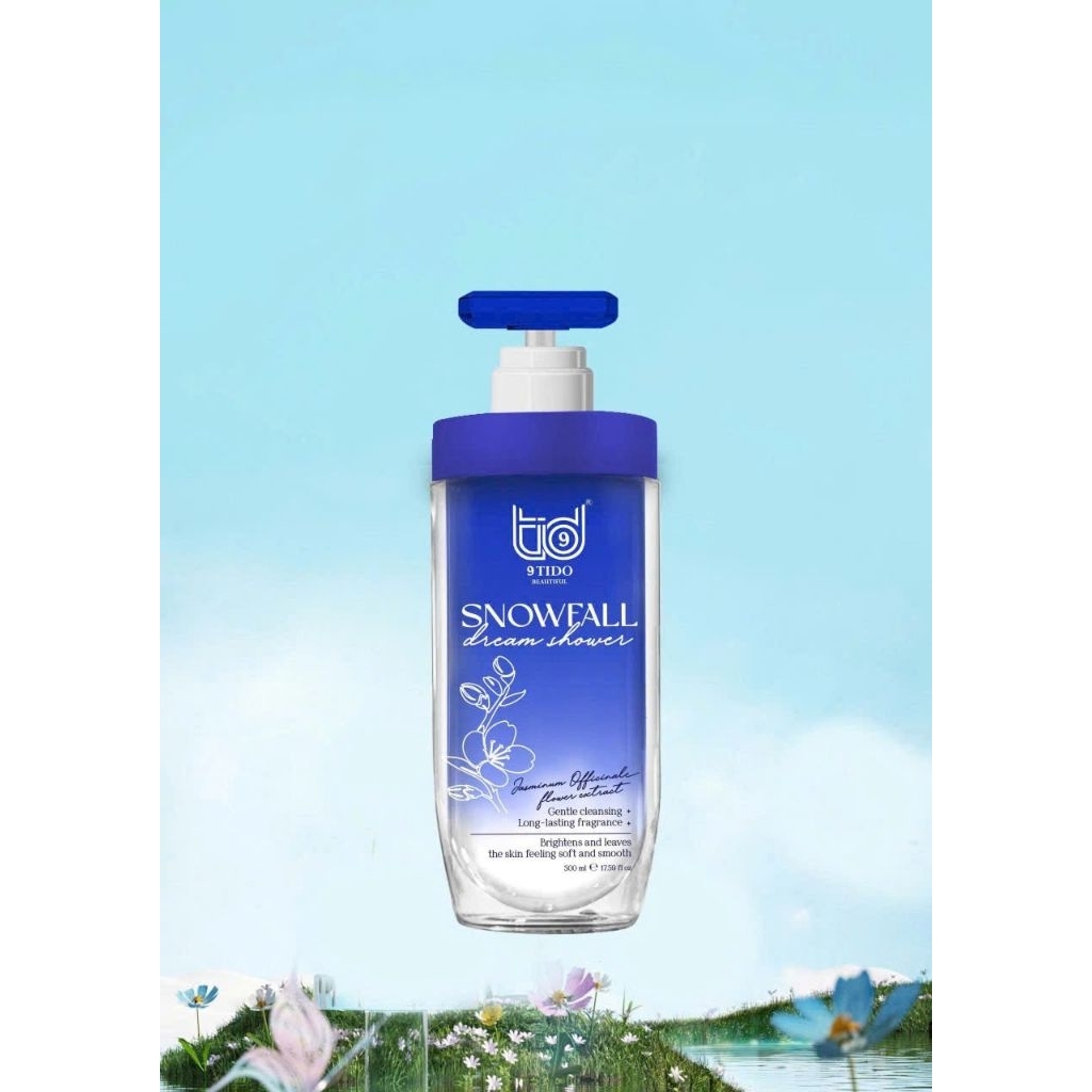SỮA TẮM CHAI XANH 9TIDO - SNOWFALL DREAM SHOWER 500ML.