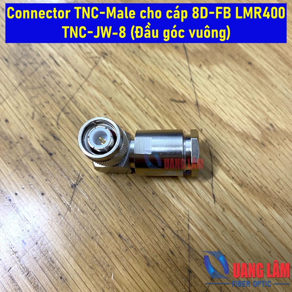 Connector TNC-Male cho cáp 8D-FB LMR400 TNC-JW-8 (Đầu vuông) - Đuôi vặn