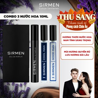[Combo 3 chai 10ml - 3 mùi] Nước hoa nam SIRMEN Eau de Parfum châu Âu Europe Gentlemen thơm lịch lãm, trẻ trung cuốn hút