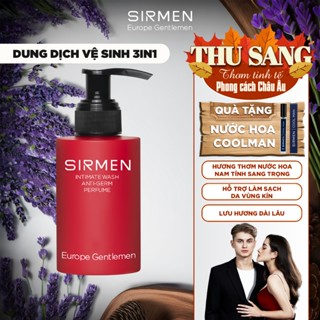 [Che tên] Dung dịch vệ sinh nam 3 in 1 SIRMEN Europe Gentlemen cao cấp 100g hương nước hoa châu Âu