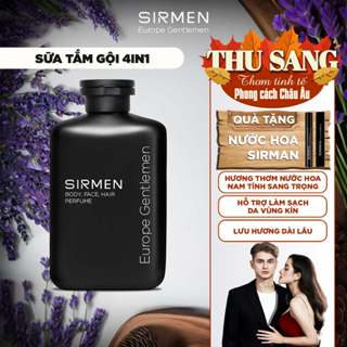 Sữa tắm gội nam 4 in 1 hương nước hoa châu Âu SIRMEN Europe Gentlemen cao cấp 350g chiết xuất công nghệ tiên tiến