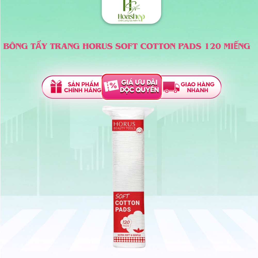 Bông Tẩy Trang Horus Soft Cotton Pads 120 Miếng