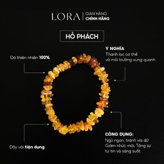   Tặng dây xỏ  Vòng Tay Hổ Phách Lora Amber Cho Người Lớn Khoẻ Mạnh Tài Lộc Ít Bệnh Vặt 