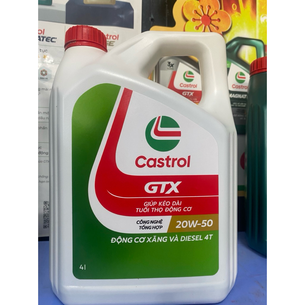 dầu castrol GTX 20w50 can 4lit