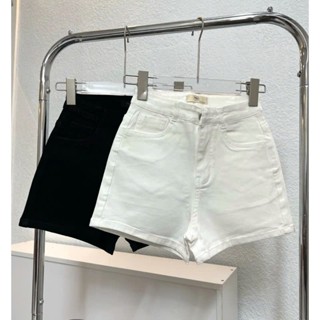  Quần jean short nữ chất kaki giả Jeans thiết kế đơn giản kaki trơn dễ phối đồ Lưng Cao co giãn quần đùi bò Shop1 