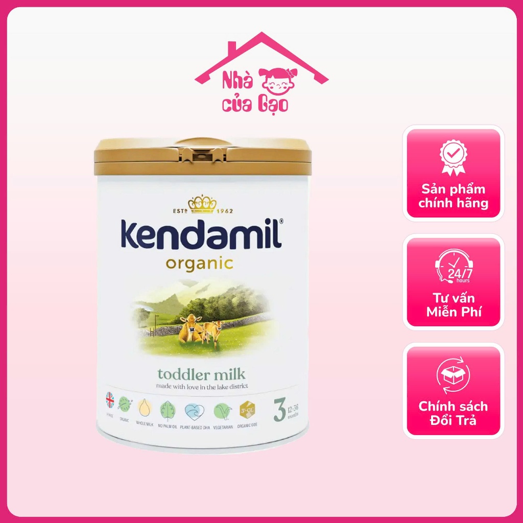 [Chính Hãng] Sữa Kendamil Organic Anh Quốc Số 3 800g - Phát Triển Toàn Diện Cho Bé | Nhà Của Gạo