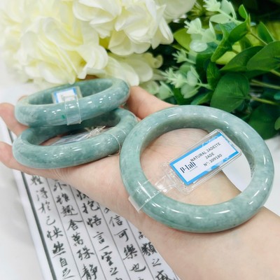Vòng Cẩm Thạch Xanh Type A Kèm Kiểm Định Ni 54 - Ngọc Trai Trường Thịnh