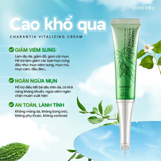 Kem Cao Khổ Qua Hỗ Trợ Giảm Mụn Hiệu Qủa 10ml Skincare - Kem Face Women Nữ Chăm Sóc Làm Đẹp Da