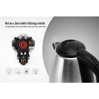 Ấm siêu tốc inox Sunhouse SHD1182 – 1.8 L, công suất 1500 W, tự tắt an toàn