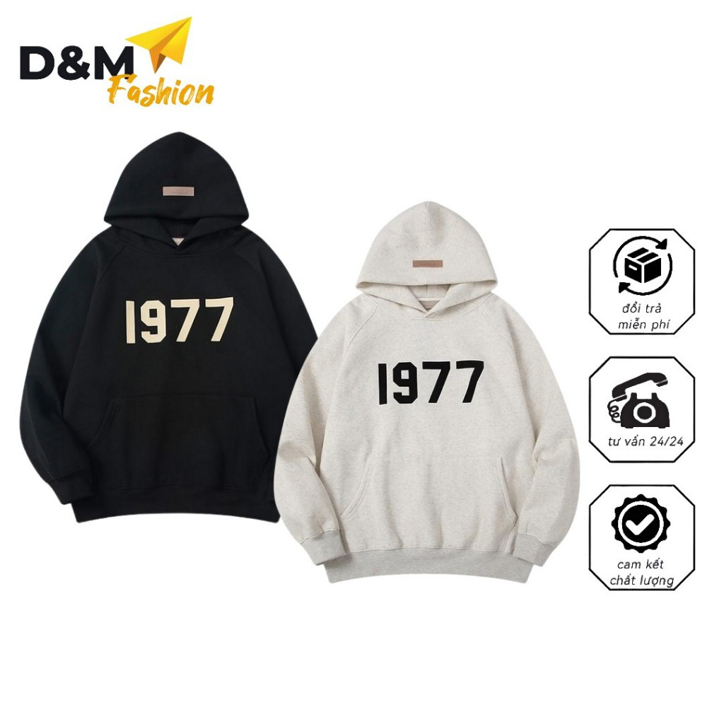 [Hàng Loại 1] Áo Hoodie Essentials 1977 Nam Nữ Form Rộng ,Chất Liệu Nỉ Bông Cao Cấp.Không Xù.HD035