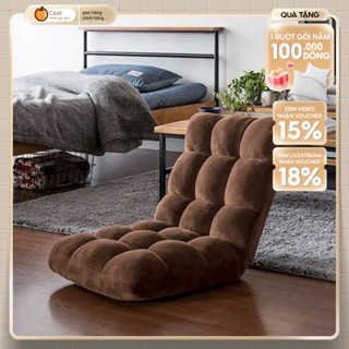 Ghế lười tựa lưng ngồi bệt tatami, điều chỉnh 5 cấp độ ngã lưng - CAM CHĂN GA GỐI