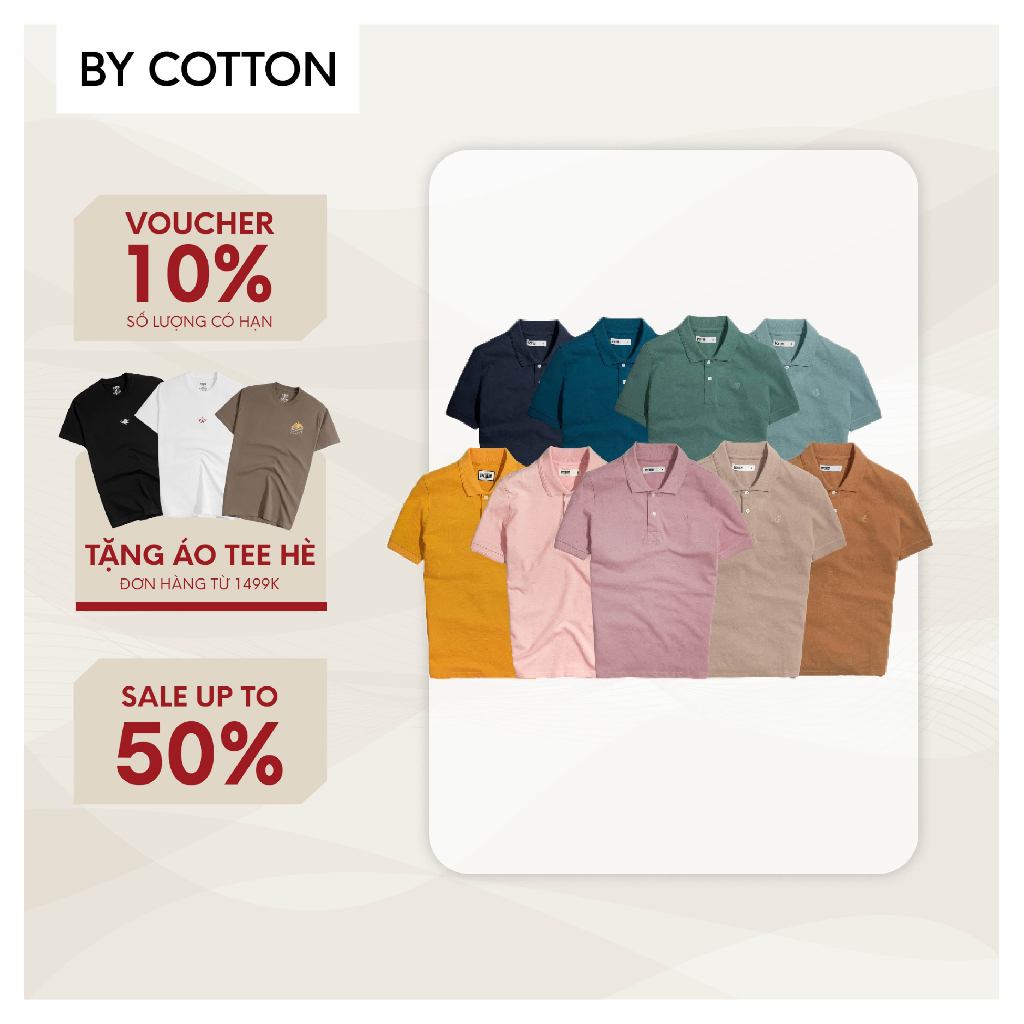 Áo Thun Nam Cao Cấp Polo Basic Multicolor – BY COTTON
