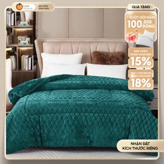  Chăn lông thỏ coco 4kg cao cấp 2mx2m2 chăn mùa đông siêu ấm chần bông micro 15D - CAM CHĂN GA GỐI 