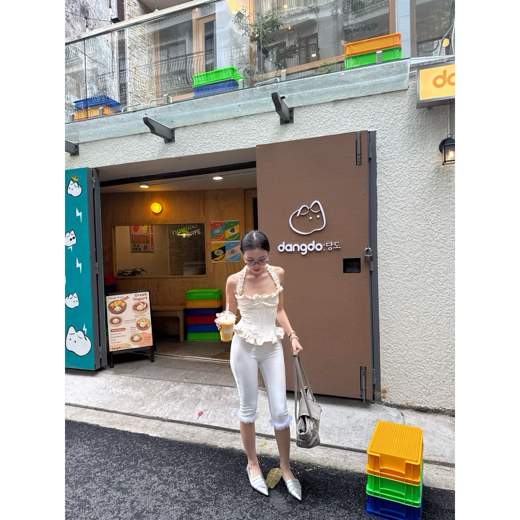 [SẴN] Plume Biker, quần biker phối viền ren, kiểu dáng ballet