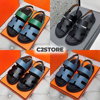 Dép SANDAL chữ H NAM Quai Hậu Cao cấp da thật, Dép Quai Hậu Dán Phối Màu Chất Nam Tính, Phong Cách, Lịch Sự - C2STORE