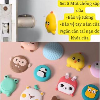 Mút dán chống cửa va đập , chống kẹp cửa hình thú cực kute TE5