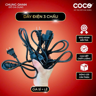  Dây Điện Nguồn 3 Cực Dẹt Dùng Cho Nồi Cơm Điện Bếp Điện Nồi Lẩu Nồi Đa Năng Siêu Sắc Thuốc Điện Ấm Đun Siêu Tốc 