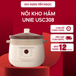  Nồi kho hầm chậm đa năng UNIE USC308 lòng nồi gốm tử sa cao cấp dung tích 3L 8 chức năng nấu bảo hành 12 tháng 