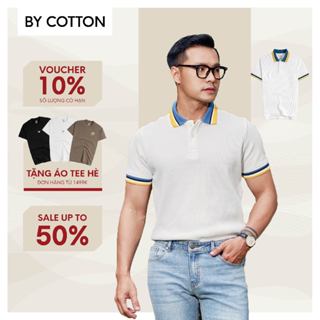 Áo Thun Polo Nam Cao Cấp Waffle Trắng Bo Cổ Xanh By Cotton