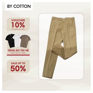 Quần Dài Nam Cao Cấp Regular Chinos Kaki Beige BY COTTON
