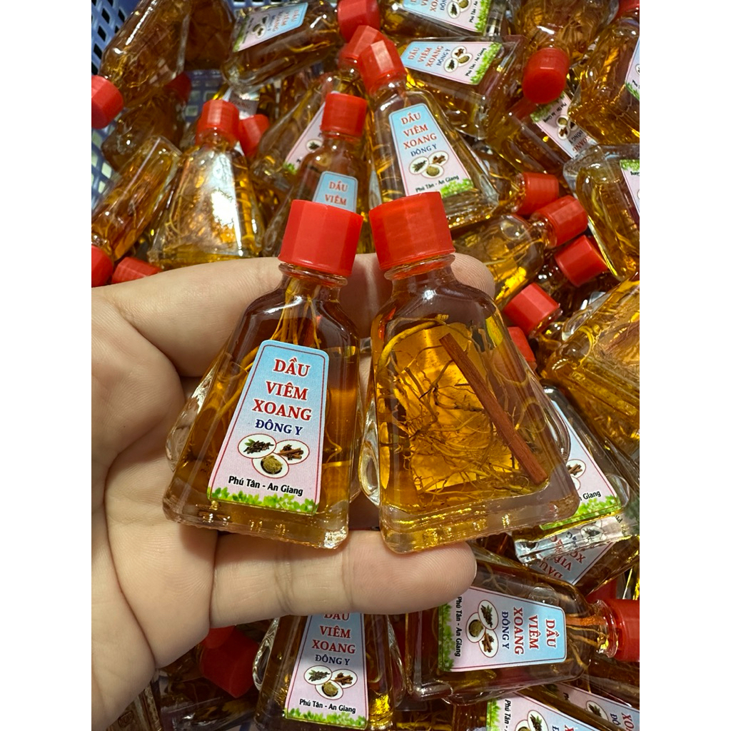 Combo 10 chai dầu viêm xoang vàng chai to 7ml ( có rễ  )