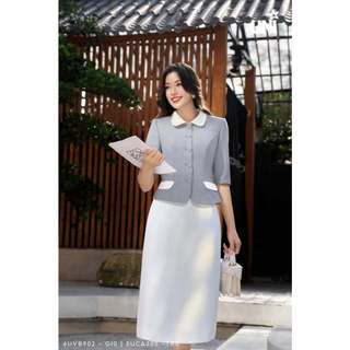 Áo Vest Nữ UNIVTH Cổ Sen Tay Lỡ Chiết Eo Sang Trọng 6UVB902 - UNI KOREAN FASHION