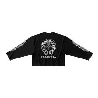  Áo thun tay dài nam nữ Premium cotton Chrome Hearts BASIC vải đã qua xử lý co rút 250GSM full tag 
