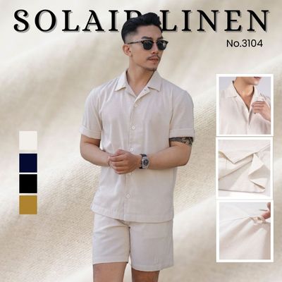 Đồ bộ nam URBAN vải LINEN cao cấp mềm nhẹ thoáng mát thấm hút tốt phom Relaxed Fit vừa vặn NO.3104