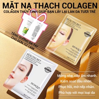  Mặt Nạ Thủy Tinh Trong Suốt Bioaqua Thạch Collagen Beautecret Phục Hồi Và Làm Mờ Vết Nhăn Hiệu Quả 