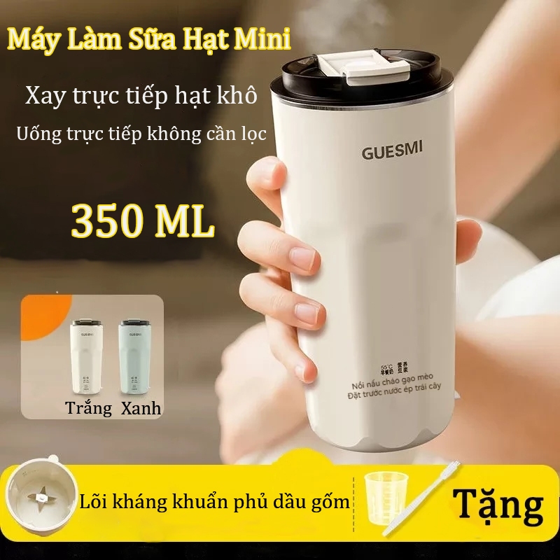 Máy Làm Sữa Hạt Mini Đa Chức Năng 350ml, Cầm Tay, Uống Trực Tiếp Không Cần Ngâm, Di Động