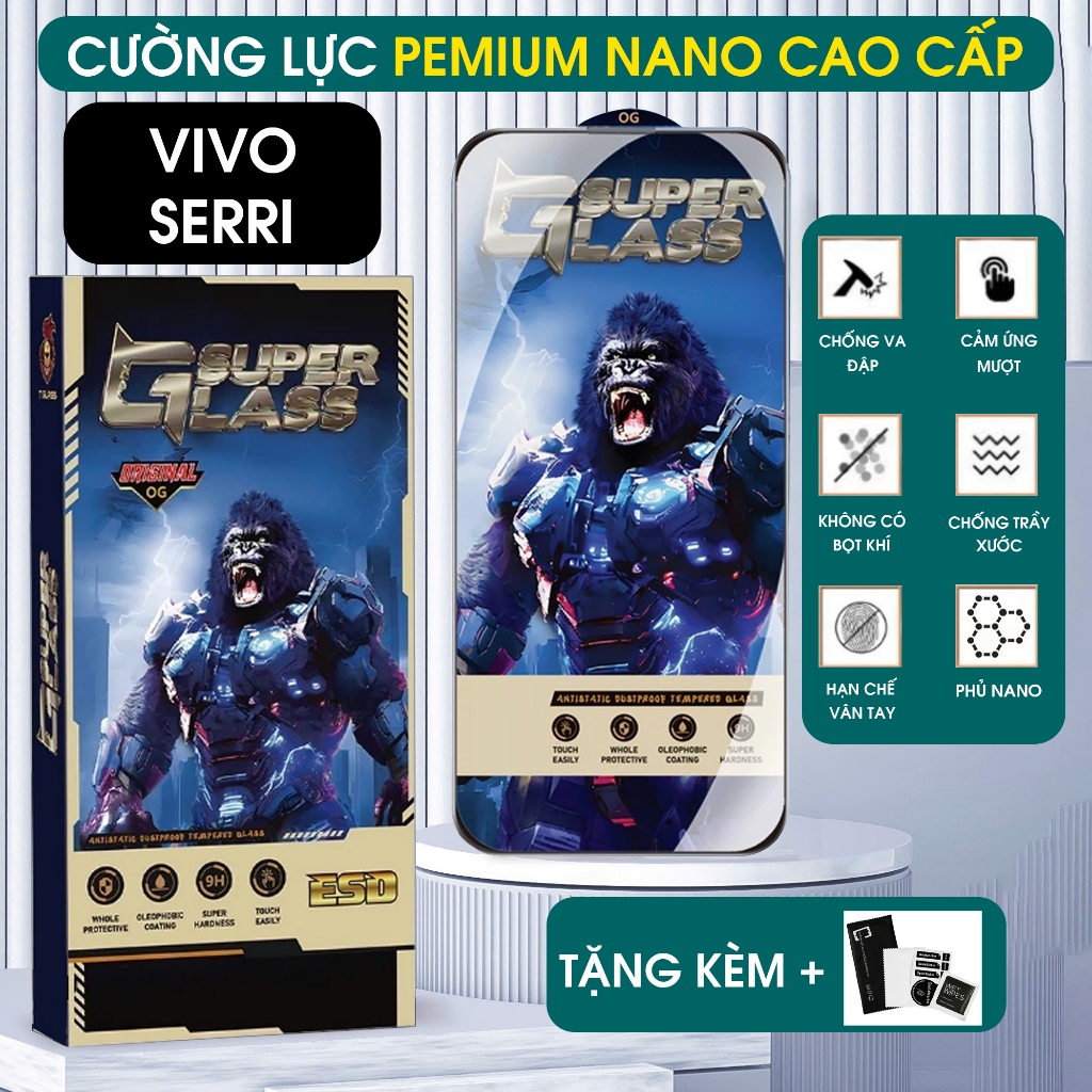 Kính cường lực Vivo V20 / V20 SE, V20SE  PREMIUM full màn | Miếng dán bảo vệ màn hình, nano cao cấp