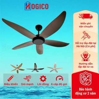 Quạt trần HÀNG LOẠI 1, Không đèn, 5 cánh nhựa ngắn, sải cánh 1.22m