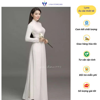  Áo Dài Trắng Học Sinh Truyền Thống 4 Tà Lụa Nhật Dày Dặn Cao Cấp Cho Học Sinh_ Lyna Store1993 
