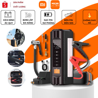 Kích Bình Ô Tô Xiaomi MICAR POW 5in1 – Bơm Lốp, Sạc Dự Phòng, Đèn Pin Đa Năng, BH 12 Tháng
