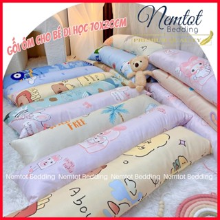 🌳XINH YÊU🌳Gối Ôm Lông Vũ Cho Bé Đi Học 70x20cm Tặng Kèm Vỏ Gối Vải Lyocell Viscose _ Nemtot Bedding