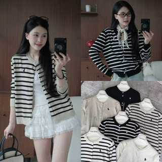 [SẴN] Áo cardigan khoác ngoài thêu hình ngựa hàng quảng châu 3282