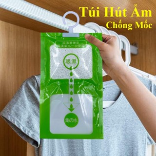Combo 10 TÚI-Túi hút ẩm gói hút ẩm 2 ngăn chống ẩm chống mốc có móc treo đa năng siêu hút ẩm cực tốt