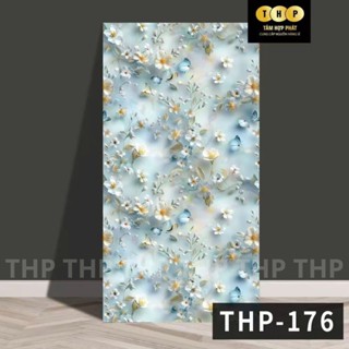 Sét 10 Tấm Dán Tường THP phủ PVC Vân Đá Bóng Cao Cấp , mặt sau lớp tráng nhôm sẵn keo kt 60x30cm