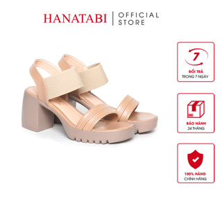  Giày Sandal Nữ Đế Xuồng PU Siêu Nhẹ Cao 7cm Hanatabi Quai Ngang Hậu Thun  35-39  Mã HNSDG7F1218 