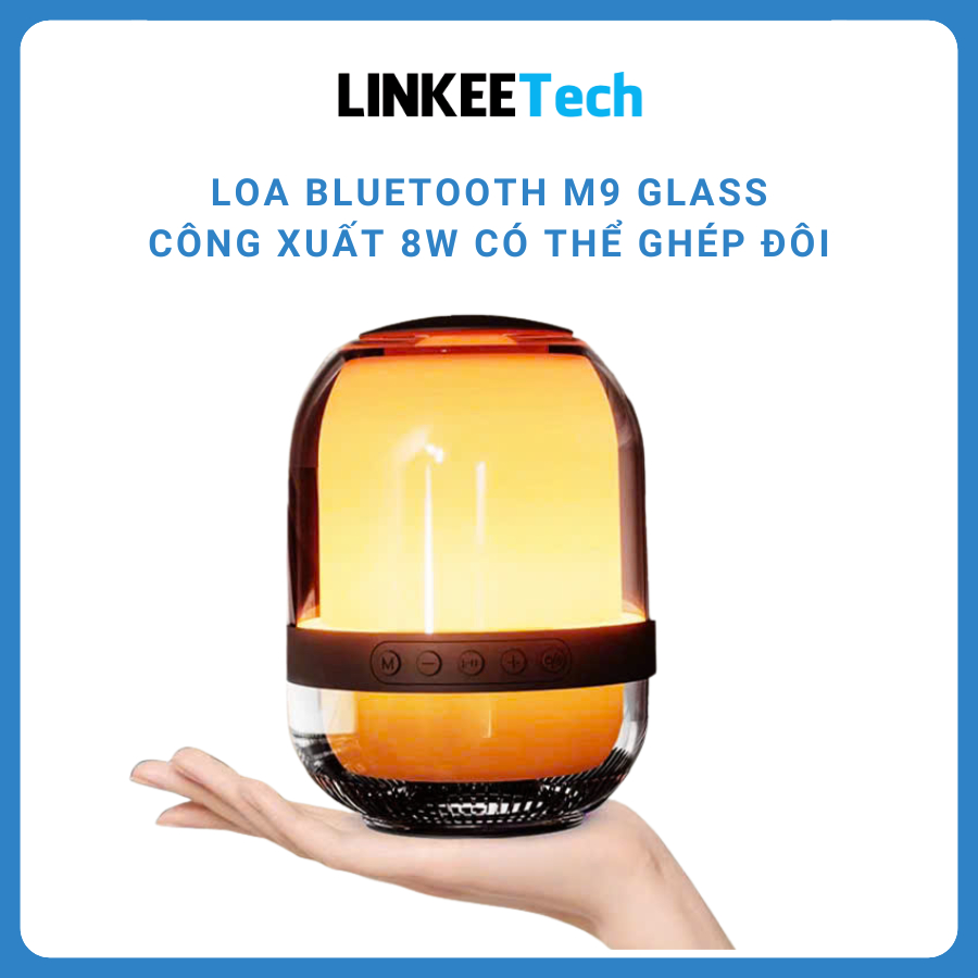 Loa bluetooth không dây  mini cầm tay công suất lớn, âm thanh hay, led nháy theo nhạc- Linkeetech