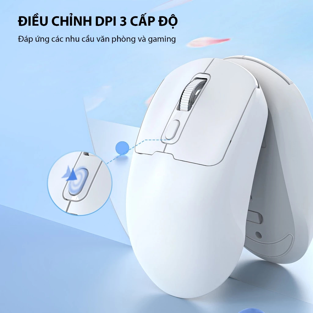 Chuột Máy Tính Không Dây 2 Mode Kết Nối Bluetooth và Wireless 2.4G, Chuột Gaming Công Thái Học 3 Mức Điều Chỉnh | BigBuy360 - bigbuy360.vn