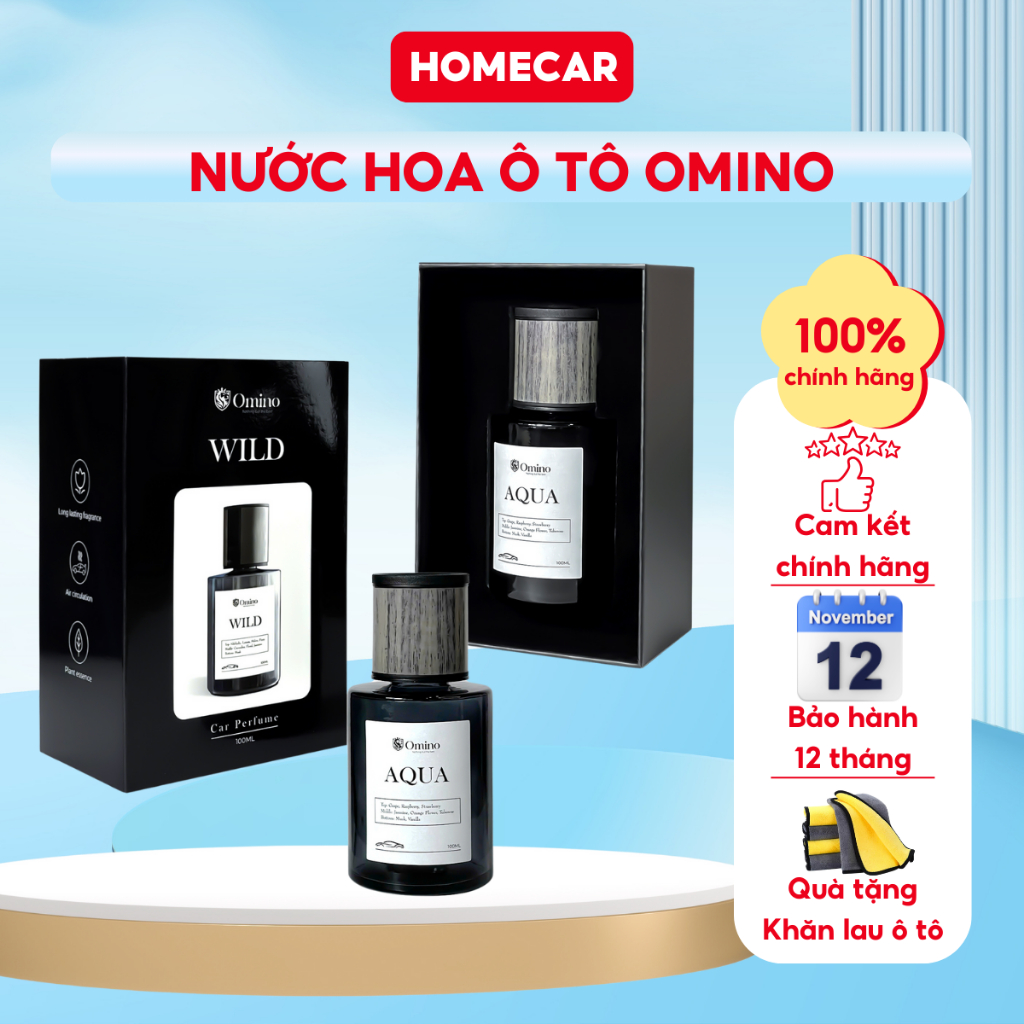 Nước Hoa Ô Tô Omino Treo Xe Hương Cam Chanh Khử Mùi Chống Say Xe Giúp Thư Giãn Hương Thơm Lâu