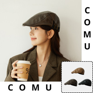 Mũ Nồi Beret Da Nam Nữ Unisex Cổ Điển Retro Nón Bê Rê Nồi Da Thu Đông Vintage Thời Trang COMU