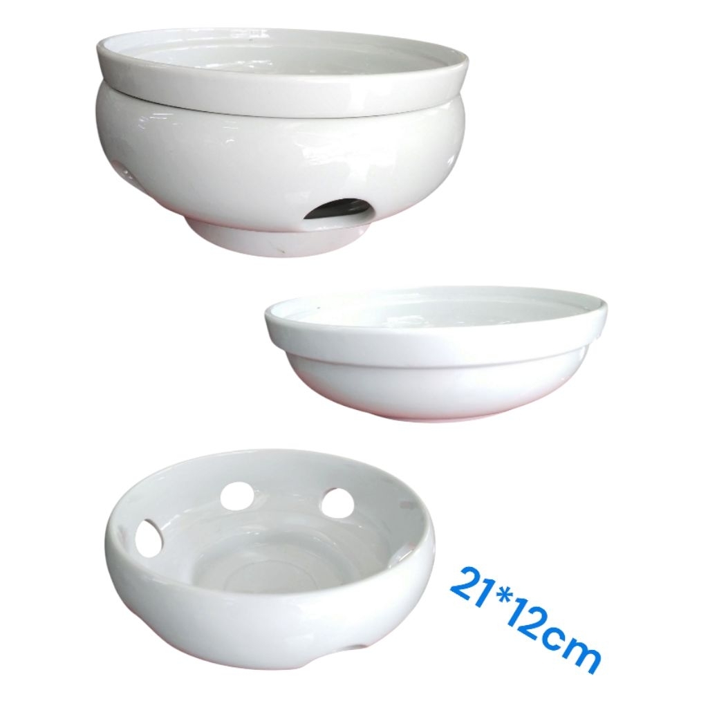 BÁT HÂM NÓNG BÁT TRÀNG SỨ TRẮNG.