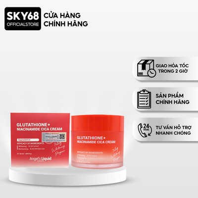 [NEW PREMIUM] KEM LÀM TRẮNG, KIỂM SOÁT DẦU & THU NHỎ LỖ CHÂN LÔNG ANGEL'S LIQUID GLUTATHIONE PLUS NIACINAMIDE CICA CREAM