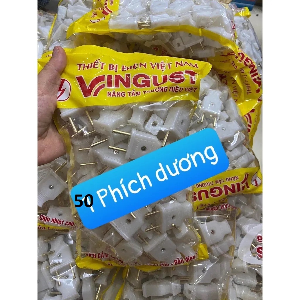 COMBO 50 Phích cắm điện- Phích dương ( phích đực ) hàng công ty đẹp  (1 túi )