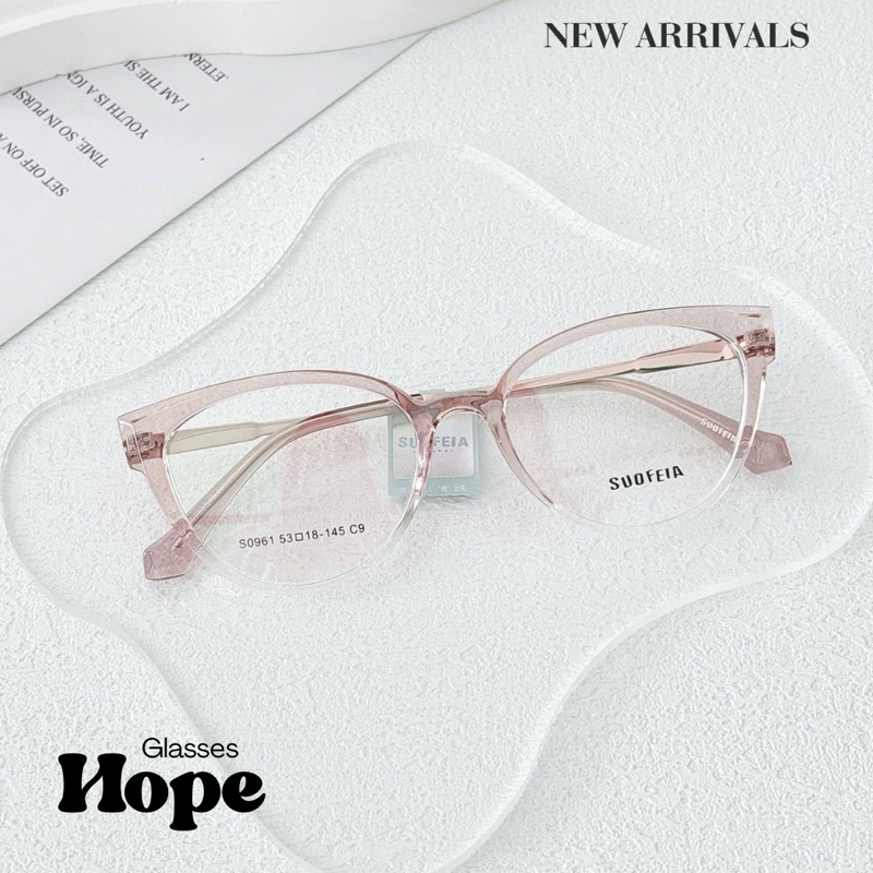 Gọng kính xinh mắt mèo HOPE Glasses chất liệu phủ titan thời trang Mã s0961