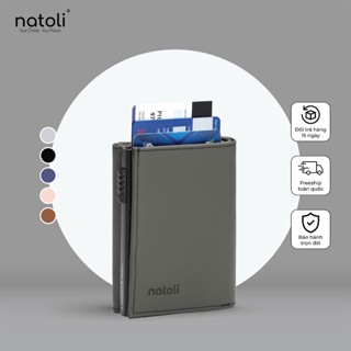 Ví mini gập 3 thông minh thương hiệu Natoli nam nữ đựng thẻ cao cấp - Futuristic Mini Wallet V8